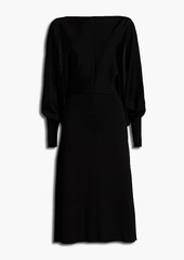 Victoria Beckham - Open-back knitted midi dress - Black - L