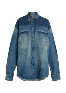 Victoria Beckham - Oversized Denim Shirt - Medium Wash - UK 14 - Moda Operandi