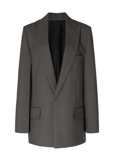 Victoria Beckham - Peaked Lapel Blazer Jacket - Dark Grey - UK 10 - Moda Operandi