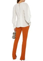 Victoria Beckham - Pintucked jacquard blouse - White - UK 6