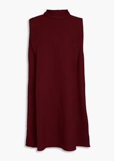 Victoria Beckham - Pleated crepe mini dress - Burgundy - UK 12