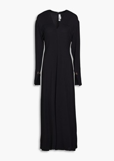 Victoria Beckham - Pleated crepe midi dress - Black - UK 6