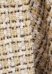 Victoria Beckham - Pleated fil coupé silk-tweed wrap skirt - Neutral - UK 12