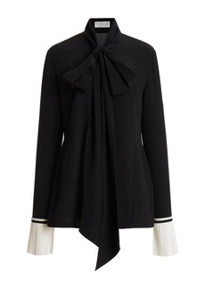 Victoria Beckham - Pleated Silk Blouse - Black - UK 14 - Moda Operandi