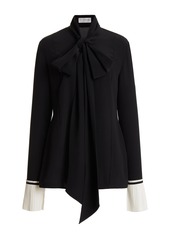 Victoria Beckham - Pleated Silk Blouse - Black - UK 6 - Moda Operandi