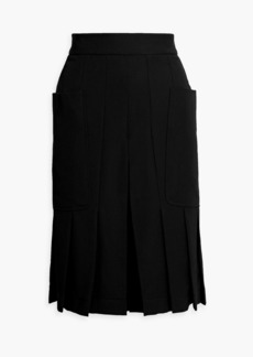 Victoria Beckham - Pleated wool-twill shorts - Black - UK 6