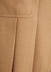 Victoria Beckham - Pleated wool-twill shorts - Brown - UK 6