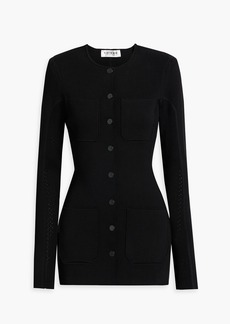 Victoria Beckham - Pointelle-knit jacket - Black - UK 10