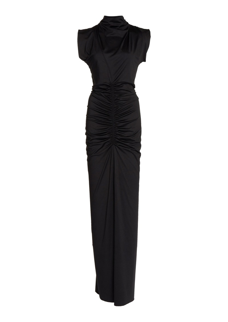Victoria Beckham - Ruched Jersey Gown - Black - UK 14 - Moda Operandi