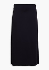 Victoria Beckham - Satin-crepe midi skirt - Blue - UK 8