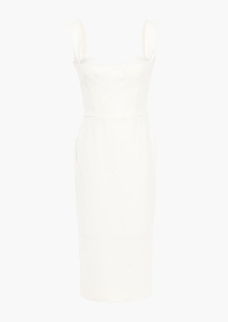 Victoria Beckham - Sequin-embellished crepe dress - White - UK 12