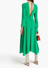 Victoria Beckham - Silk crepe de chine midi dress - Green - UK 6