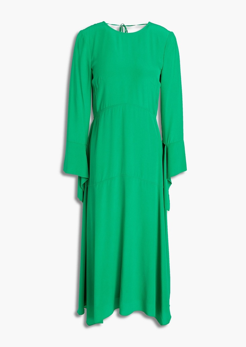 Victoria Beckham - Silk crepe de chine midi dress - Green - UK 6