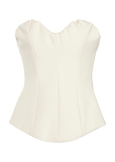 Victoria Beckham - Strapless Cotton Corset Top - Off-White - UK 12 - Moda Operandi