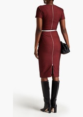 Victoria Beckham - Stretch-cotton jacquard midi dress - Red - UK 6
