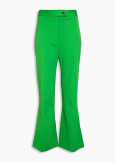 Victoria Beckham - Stretch-twill flared pants - Green - UK 6