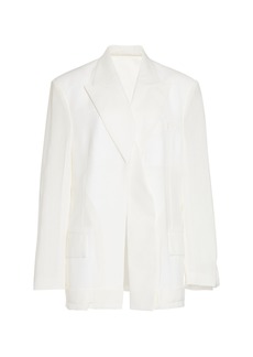 Victoria Beckham - Tailored Wool-Blend Blazer - White - UK 8 - Moda Operandi