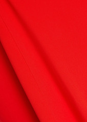 Victoria Beckham - Tie-detailed pleated crepe midi dress - Red - UK 4
