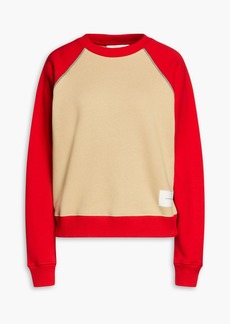 Victoria Beckham - Two-tone organic cotton-fleece sweatshirt - Neutral - XS