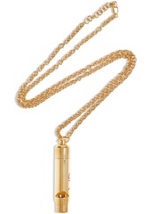 Victoria Beckham - Whistle gold-tone enamel necklace - Metallic - OneSize