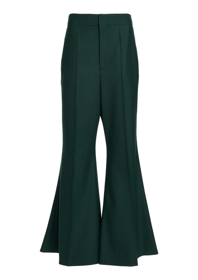 Victoria Beckham - Wide Leg Kick Pants - Green - UK 12 - Moda Operandi