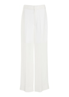Victoria Beckham - Wool-Blend Wide-Leg Pants - White - UK 8 - Moda Operandi