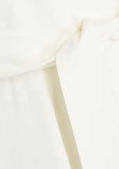 Victoria Beckham - Wrap-effect pleated crepe midi dress - White - UK 4