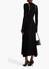 Victoria Beckham - Zip-detailed stretch-jersey midi dress - Black - UK 8