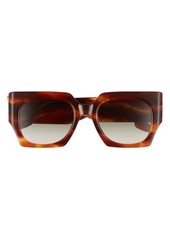 Victoria Beckham 52mm Chunky Sunglasses in Chocolate Smoke/Green Grad at Nordstrom
