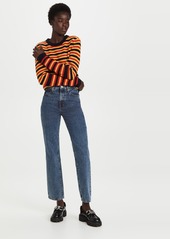 Victoria Beckham All Over Stripe Crewneck Sweater