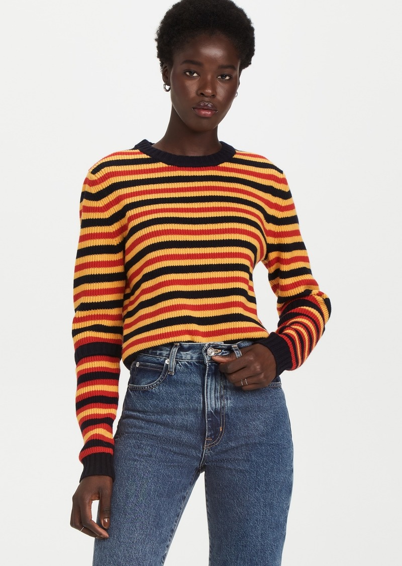 Victoria Beckham All Over Stripe Crewneck Sweater