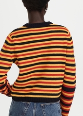 Victoria Beckham All Over Stripe Crewneck Sweater