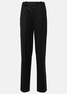 Victoria Beckham Asymmetric wool-blend straight pants