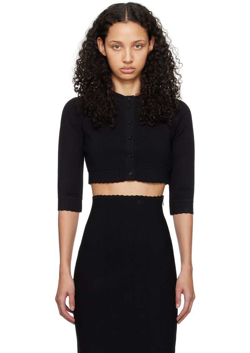 Victoria Beckham Black Cropped Cardigan