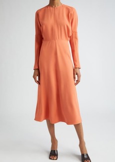 Victoria Beckham Dolman Long Sleeve Cady Midi Dress