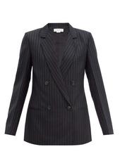 Victoria Beckham Double-breasted pinstriped wool jacket