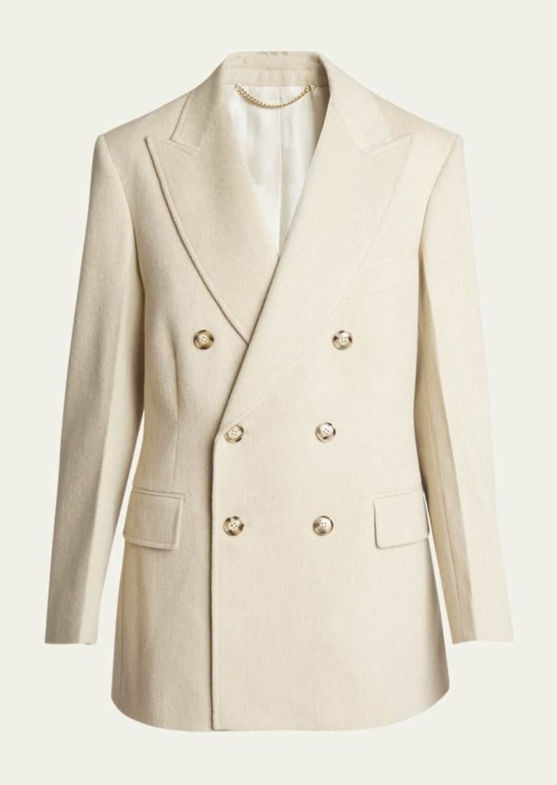 Victoria Beckham Double-Breasted Wool Cashmere Jacket