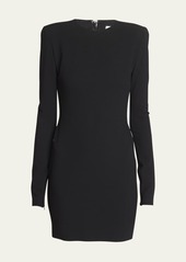 Victoria Beckham Fitted Mini Dress with Shoulder Pads