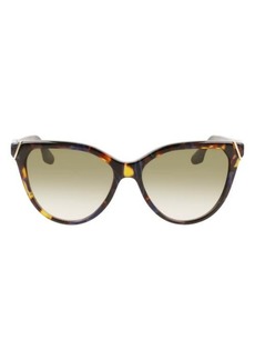 Victoria Beckham Guilloché 57mm Gradient Cat Eye Sunglasses