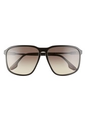 Victoria Beckham Guilloche 60mm Gradient Sunglasses in Black/Gold at Nordstrom