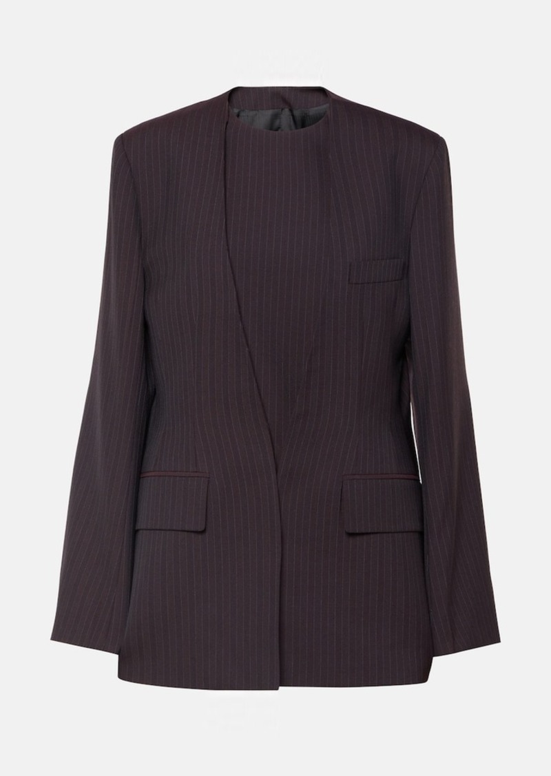 Victoria Beckham Herringbone chalk stripe blazer