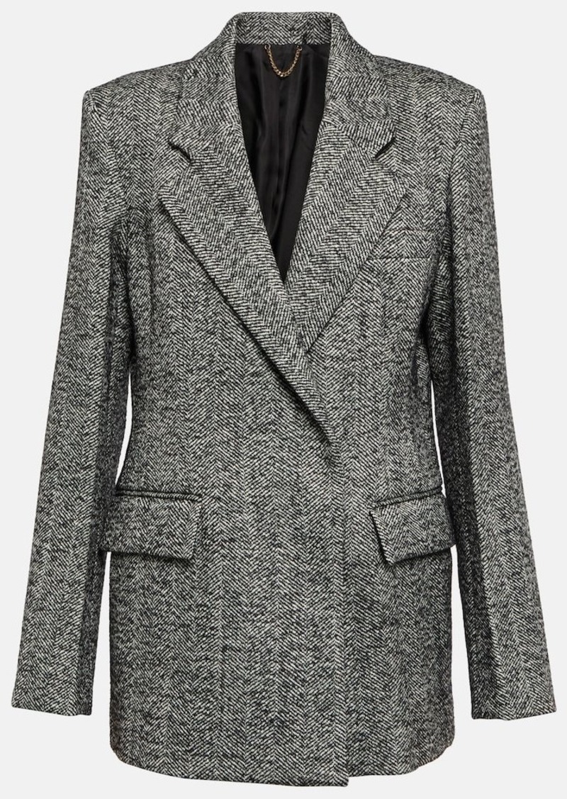 Victoria Beckham Herringbone wool-blend blazer