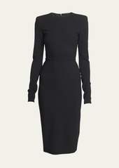 Victoria Beckham Long-Sleeve Fitted T-Shirt Dress