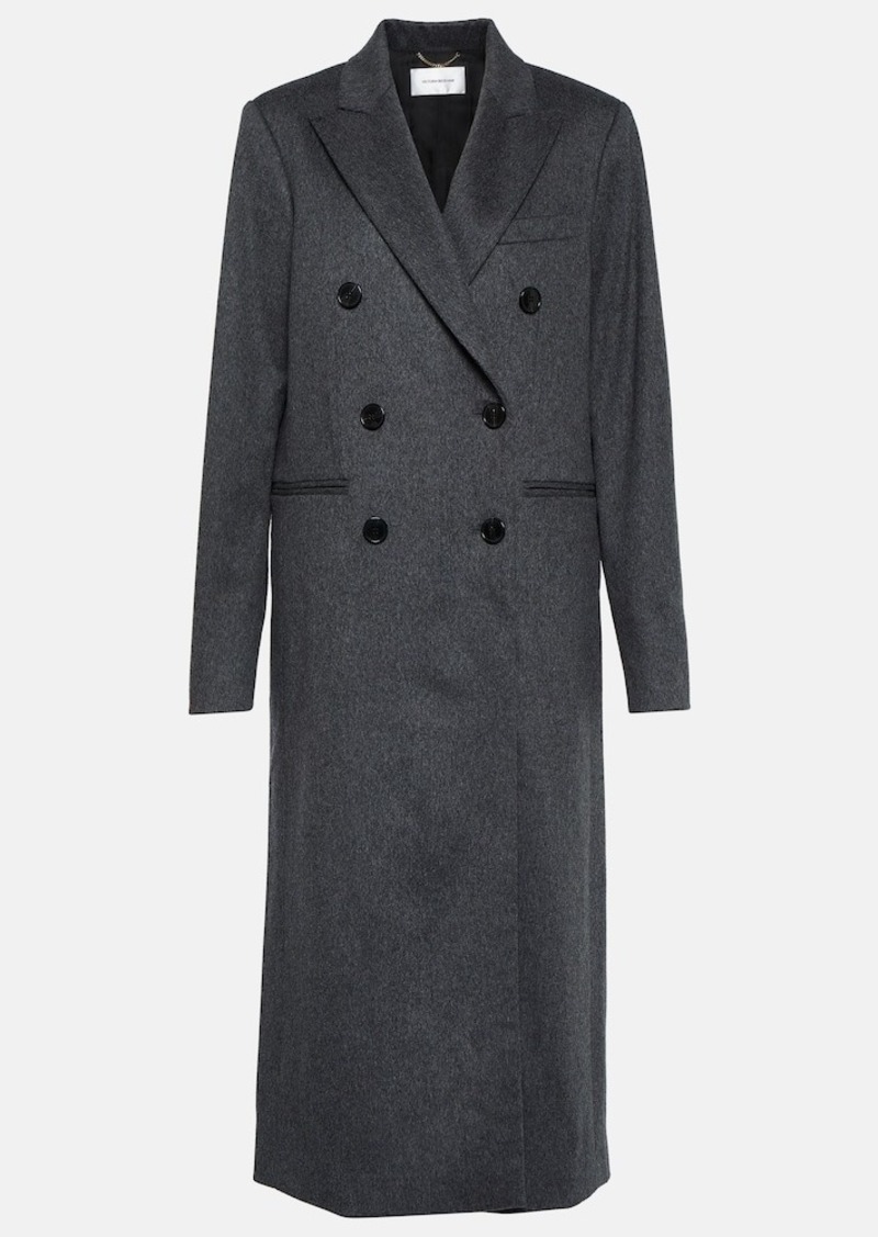 Victoria Beckham Mélange double-breasted wool coat
