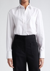 Victoria Beckham Oversize Cotton Poplin Button-Up Shirt