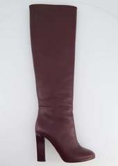 Victoria Beckham Oxblood Knee High Leather Boots