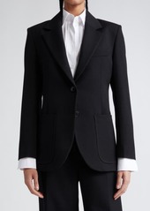 Victoria Beckham Patch Pocket Twill Blazer