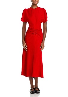 Victoria Beckham Ruched Midi Dress