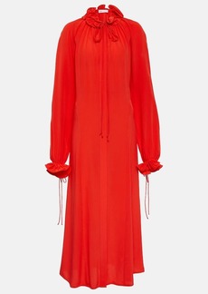 Victoria Beckham Ruched silk chiffon maxi dress