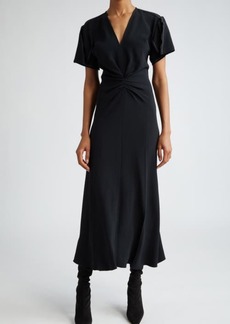 Victoria Beckham Ruched Waist Midi Dress